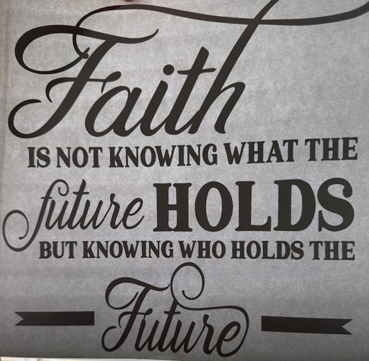 FAITH NOT KNOWING